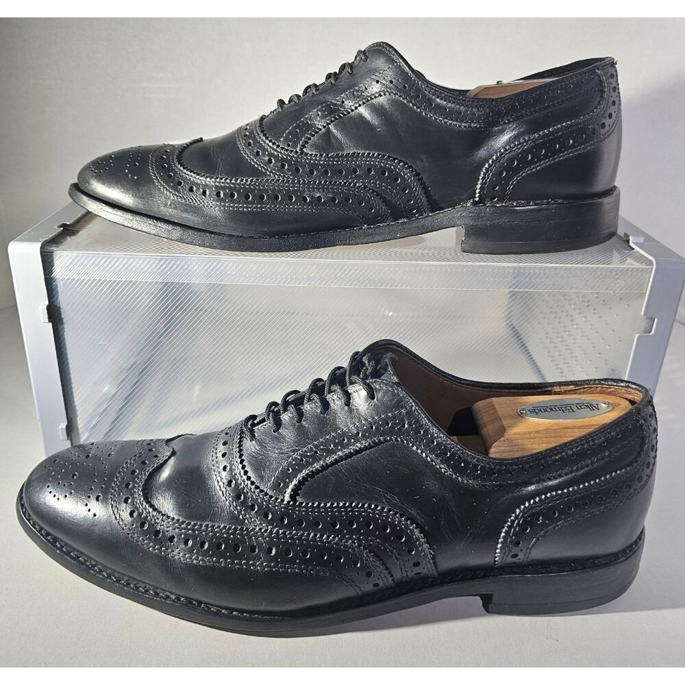 Allen Edmonds Men's McAllister Black Leather Wingtip Oxford Dress Shoe Size 10
